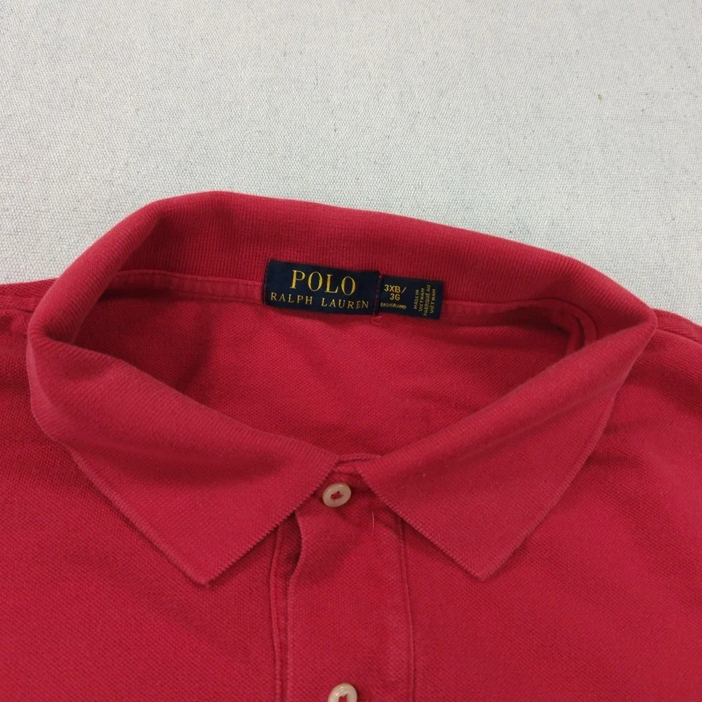 Polo Ralph Lauren Shirt Mens 3XB Red Casual Preppy Office XXXL Big